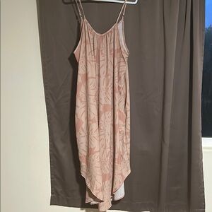 Monstera Pink Romper NWOT